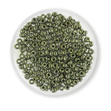 Japanische Miyuki Rocailles metallic olivine 2,5 mm 5 gr