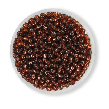 Jap. Miyukirocailles silverlined smoked topas 2,5 mm 12 gr