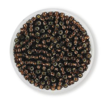 Japanische Miyuki Rocailles silverlined dark topas 2,5 mm 12 gr