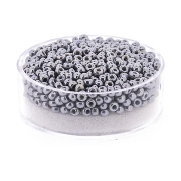 Japanische Miyuki Rocailles pearl grey 2,5 mm 12 gr