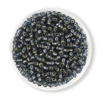 Japanische Miyuki Rocailles silverlined black diamond 2,5 mm 12 gr