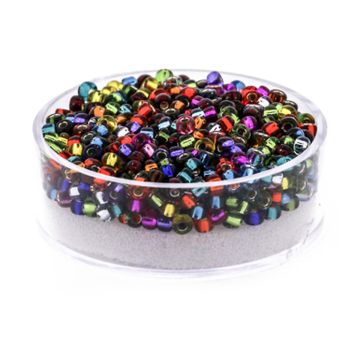 Japanische Miyuki Rocailles Mix silverlined 2,5 mm 12 gr