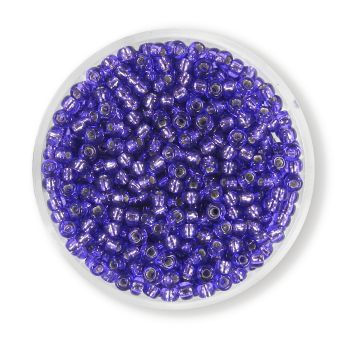 Japanische Miyuki Rocailles silverlined dark lilac 2,5 mm 12 gr