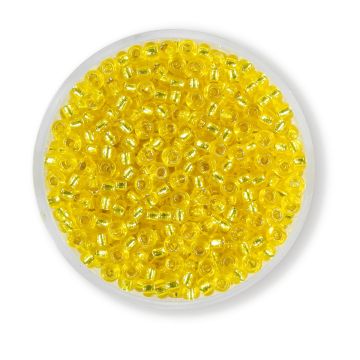 Jap. Miyukirocailles silverlined yellow 2,5 mm 12 gr