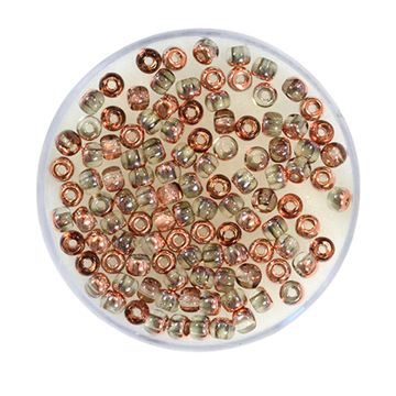 Rocailles DeluXes kristall kupferfarben 3 mm
