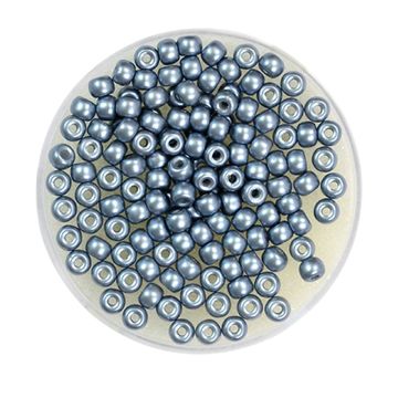 Rocailles DeluXes dunkelgrau 3 mm