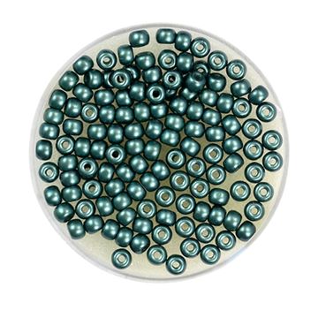 Rocailles DeluXes dunkelgrün 3 mm