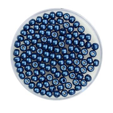 Rocailles DeluXes stahlblau 3 mm
