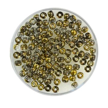Rocailles DeluXes kristall goldfarben 3 mm
