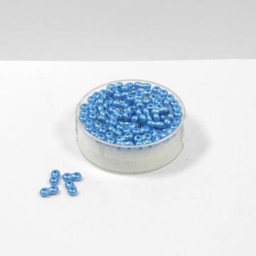 Infinity Beads DeluXes aqua 3x6 mm ca. 70 St. = 5,5 gr.