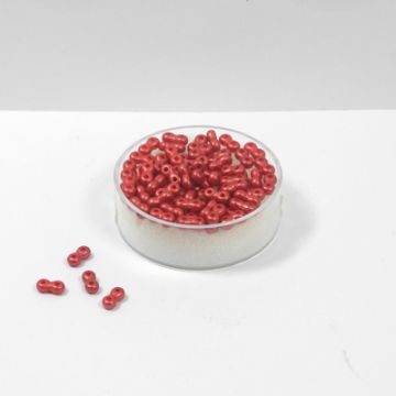 Infinity Beads DeluXes rot 3x6 mm ca. 70 Stück. = 5,5 gr.