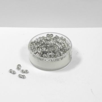 Infinity Beads DeluXes kristall silberfarben 3x6 mm ca. 70 Stück. = 5,5 gr.