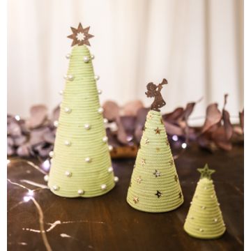 Papierkordel Weihnachtsbaum hellgrün