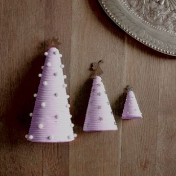 Papierkordel Weihnachtsba lila
