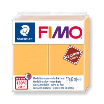 Fimo leather-effect safrangelb 57 gr 1 Stück