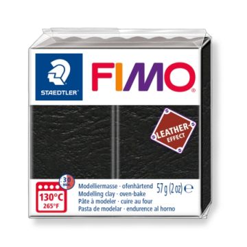 Fimo leather-effect schwarz 57 gr 6St F8010-909 4007817053300  