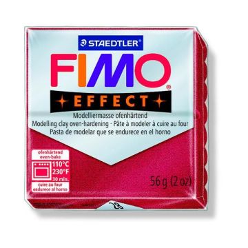 Fimo effect metallic rubinrot 57 gr 1 Stück