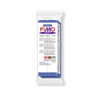 Fimo soft Großblock Modelliermasse brillantblau 350 gr. 1 Stück