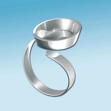 Fimo Schmuck Ring mit ovaler Wanne größenverstellbar silberfb. 1 Stück