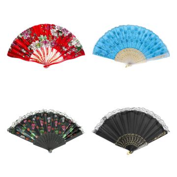 Handfächer, Fächer Taschenfächer Windfächer Stofffächer Sommerfächer Klappfächer