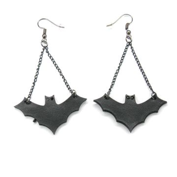 Ohrringe Fledermaus schwarz