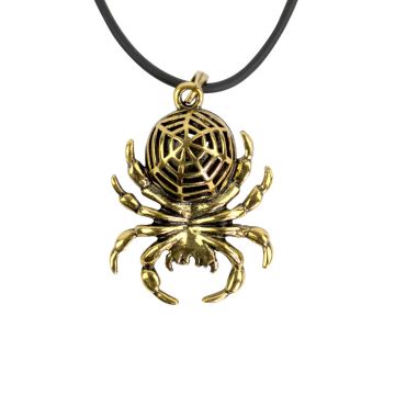 Kette Spinne altgoldfarben