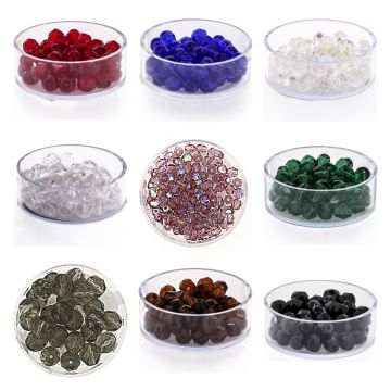 Glasschliffperlen 6 mm – Dose 50 Stück
