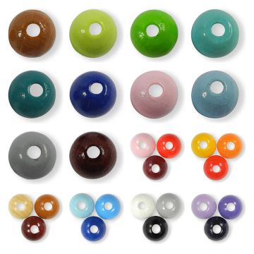 Holzperlen rund 12 mm – 30 Stück