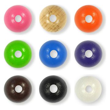 Holzperlen rund 12 mm – 40 Stück