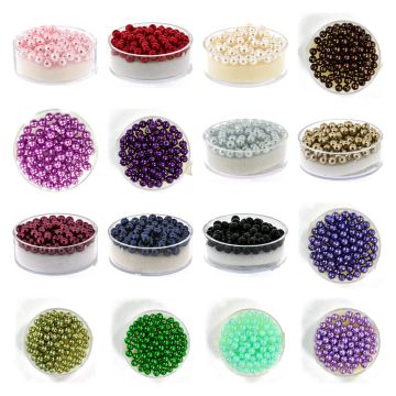 Wachs-Glasperlen 4 mm – Dose 85 Stück