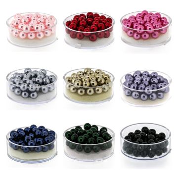 Wachs-Glasperlen 6 mm – Dose 45 Stück