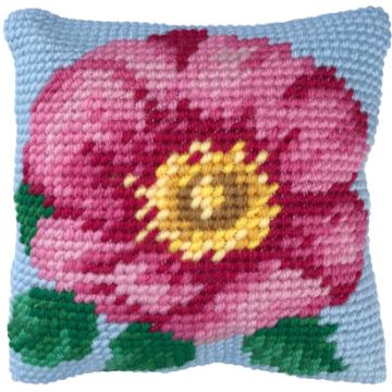 Ladybird Stickkissen Wildrose 22x22 cm