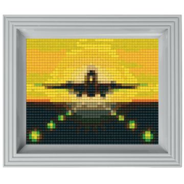 Pixel Geschenkverpackung Flugzeuglandung 1 Stück