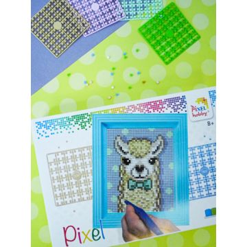 Pixel Geschenkverpackung Alpaka weiß 1 Stück