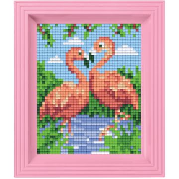 Pixel Geschenkverpackung Flamingos 1 Stück