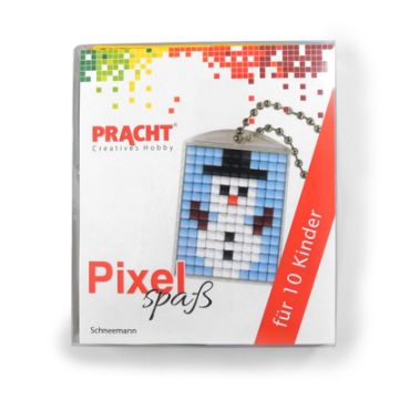 Pixel Set für 10 Kinder Motiv Schneemann 1 Set