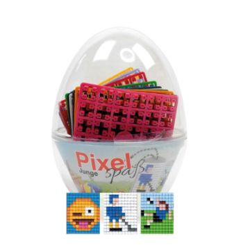 Pixel Set im Ei Ostern Junge Fußball 120x90 mm 1 Set