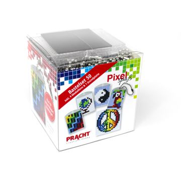 Pixel Bastelset 50 4 Medaillons+Grundplatte / Peace