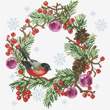 Ladybird Stickset Winterkranz 28,3x30 cm
