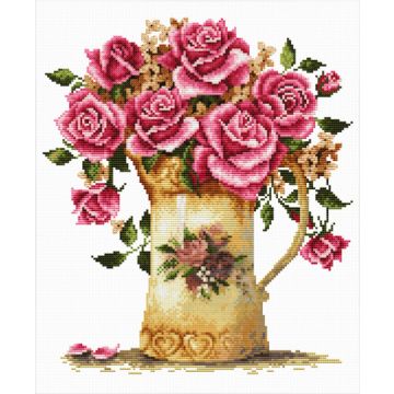 Ladybird Stickset Antike Blumenvase 26x29 cm