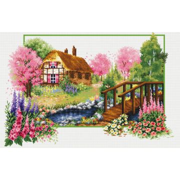 Ladybird Stickset Frühlingshäuschen 47x32 cm