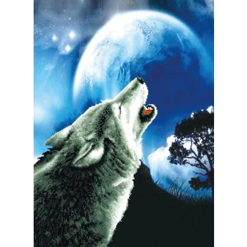 Ladybird Stickset Heulender Wolf 46,4x63 cm
