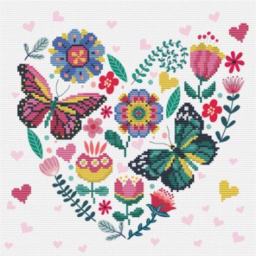 Ladybird Stickset Liebesgarten 30,5 x 30,5 cm