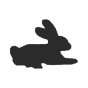 Hase liegend