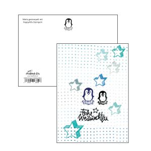 Postkarte gestempelt Pinguin Weihnachten 10,5x14,8 cm 10St 00455002-00001 4260452468148  