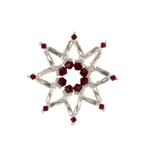 Bastelset Glücksstern rot kristall ca.6 cm 0131-06245 4016490023531  