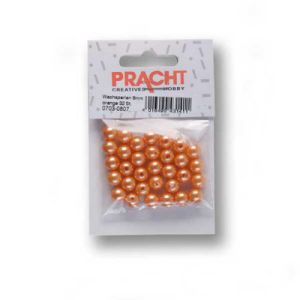 Wachsperlen orange 8 mm Lochgröße 1 mm 0703-0807 4016490431411  