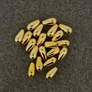 Metallic-Tropfen goldfb. 8x4 mm Lochgröße 1 mm 0713-08934 4016490083290  