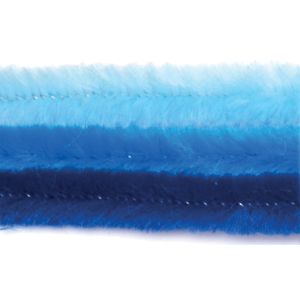 Chenille Draht extra flauschig blau ton 9x500 mm 10 St 4597-09587 4016490729594  