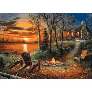Diamond Painting Lagerfeuer am See 40x30 cm 6037-40721 4016490818953  